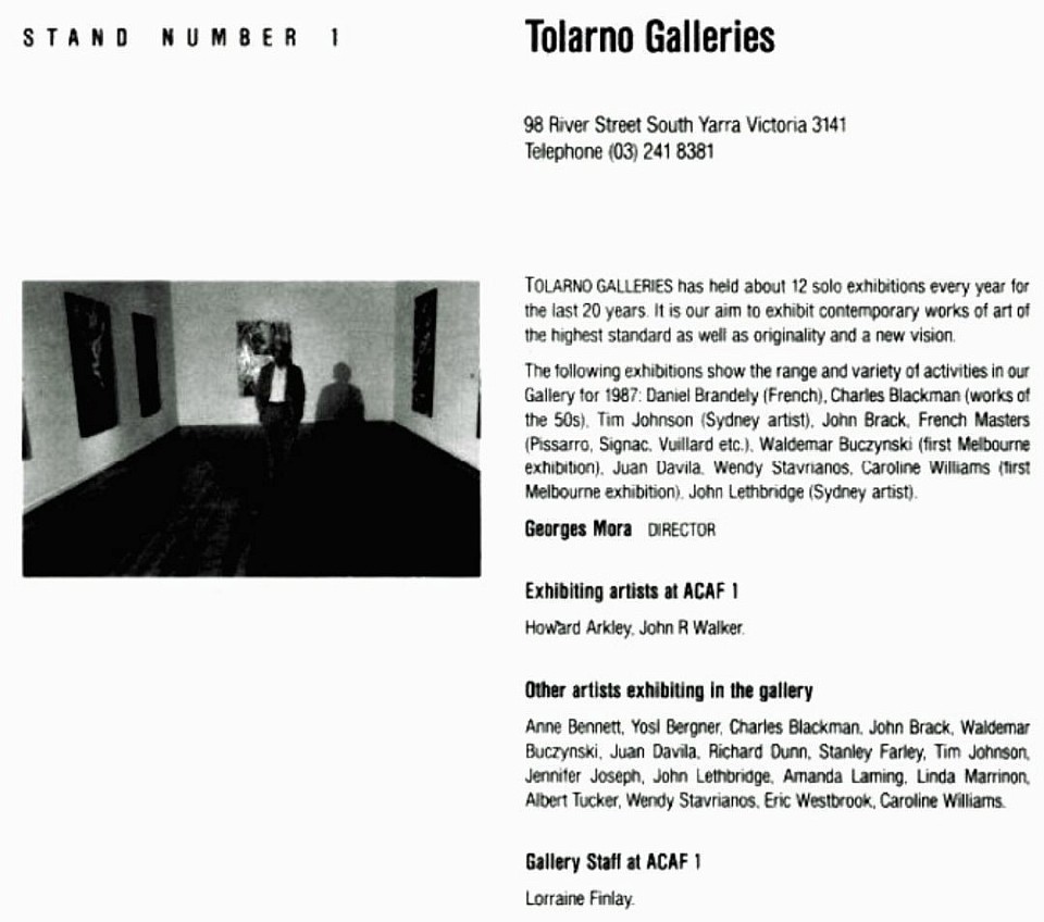 The First Australian Contemporary Art Fair 